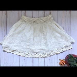 A&F Lace Embroidery Skirt